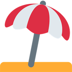 Пляжный зонтик Эмодзи в Twitter