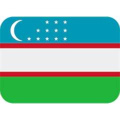 Bandera de Uzbekistán Emoji Twitter