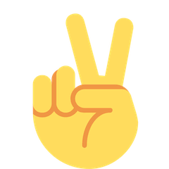 ✌️ Mano haciendo el símbolo de la paz Emoji en Twitter