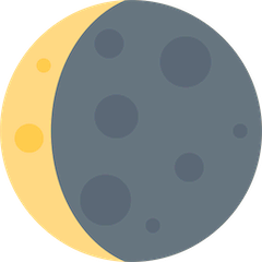 Lua na segunda falcada Emoji Twitter
