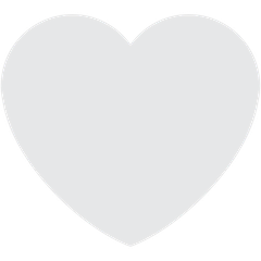 Corazón blanco Emoji Twitter