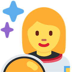 Astronautin Emoji Twitter