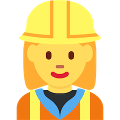 Trabajadora de la construcción Emoji Twitter