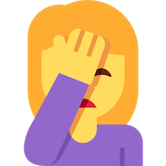 🤦‍♀️ Donna che si copre il volto con la mano Emoji su Twitter