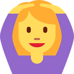 Mulher a fazer o gesto de OK Emoji Twitter