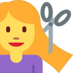 💇‍♀️ Mujer a la que están cortando el pelo Emoji en Twitter