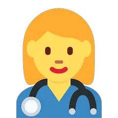 👩‍⚕️ Profissional de saúde (mulher) Emoji nos Twitter