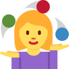 Mulher a fazer malabarismo Emoji Twitter