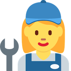 Woman Mechanic Emoji on Twitter