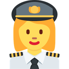 Mulher piloto Emoji Twitter