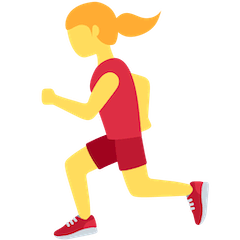 Mujer corriendo Emoji Twitter