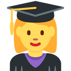 Estudante (mulher) Emoji Twitter