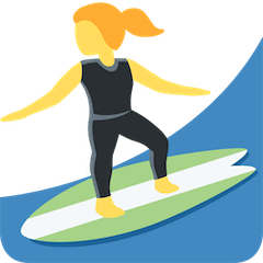 Surfista (mulher) Emoji Twitter