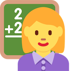Woman Teacher Emoji on Twitter