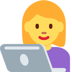 Donna con computer Emoji Twitter