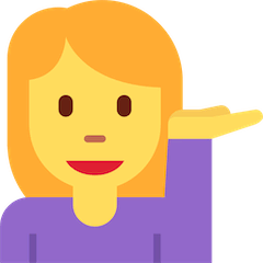 Frau am Informationsschalter Emoji Twitter