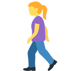 Woman Walking Emoji on Twitter