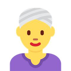 👳‍♀️ Mulher com turbante Emoji nos Twitter