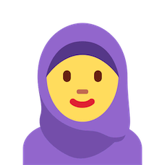 Mulher com lenço na cabeça Emoji Twitter