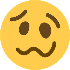 Schwindeliges Gesicht Emoji Twitter