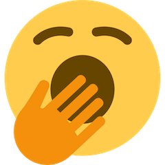 Yawning Face Emoji on Twitter