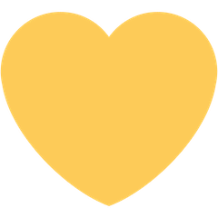Corazón amarillo Emoji Twitter