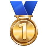 Medalla de oro Emoji WhatsApp