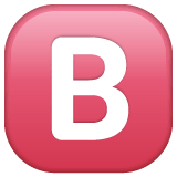 🅱️ Grupo sanguíneo B Emoji en WhatsApp