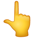 👆 Dorso de una mano con el dedo índice señalando hacia arriba Emoji en WhatsApp