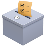 🗳️ Wahlurne mit Wahlzettel Emoji auf WhatsApp
