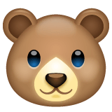 Голова медведя Эмодзи в WhatsApp