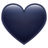 Coração preto Emoji WhatsApp