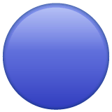 Círculo azul Emoji WhatsApp