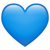 Синее сердце Эмодзи в WhatsApp