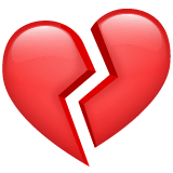💔 Corazon roto Emoji en WhatsApp