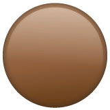 Círculo marrón Emoji WhatsApp