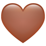 Brown Heart Emoji on WhatsApp