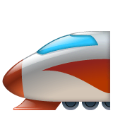 Скоростной поезд с закругленной носовой частью Эмодзи в WhatsApp