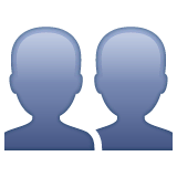 Silhouette von zwei Personen Emoji WhatsApp