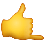 Handzeichen für „Ruf mich an“ Emoji WhatsApp
