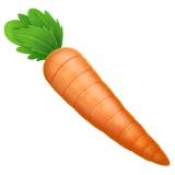 Carrot Emoji on WhatsApp