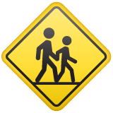 Знак «дети переходят дорогу» Эмодзи в WhatsApp