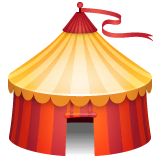 Цирковой шатер Эмодзи в WhatsApp