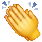 Mãos aplaudindo Emoji WhatsApp