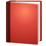 📕 Livro escolar vermelho Emoji nos WhatsApp