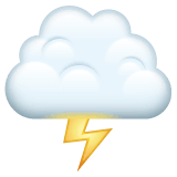 Cloud With Lightning Emoji on WhatsApp