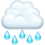 Wolke mit Regen Emoji WhatsApp