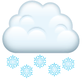 🌨️ Wolke mit Schnee Emoji auf WhatsApp