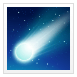 Комета Эмодзи в WhatsApp