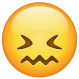 😖 Bestürztes Gesicht Emoji auf WhatsApp